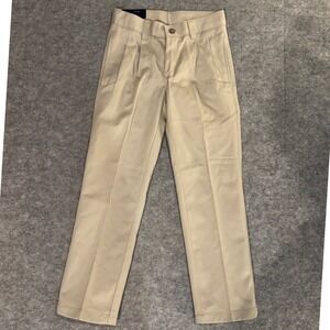 Chaps Boys School Approved Performance Pleated Khaki Pants Tan C856012H Size 8